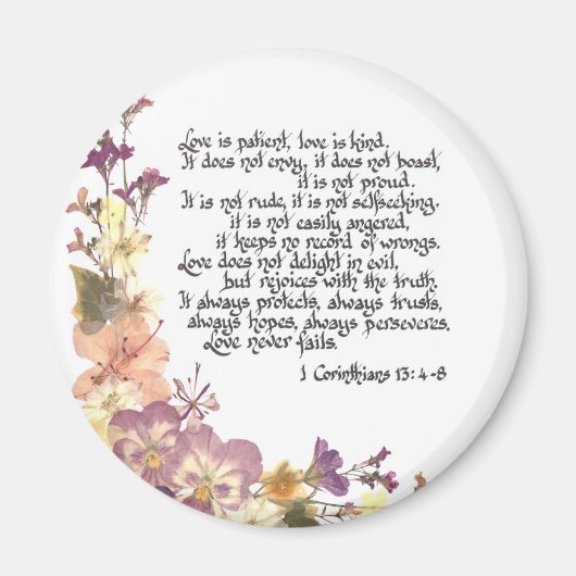 Aimant L'amour est patient (Devant)