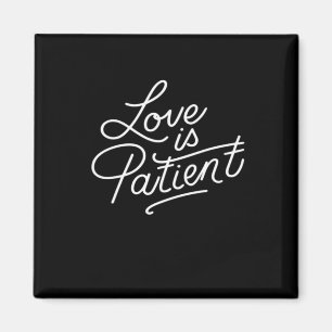 Aimant L'amour est patient Corinthe Typographie d'écritur
