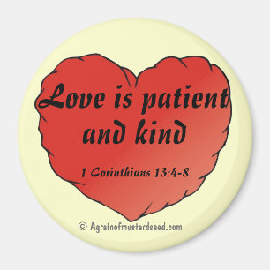 Aimant L'amour est patient et gentil Dieux Love shop