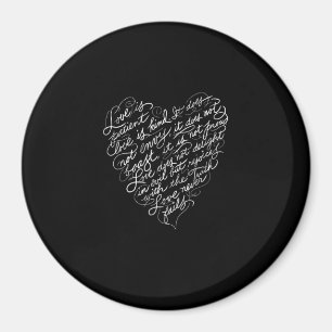 Aimant L'amour est patient, l'amour est gentil, inspirati