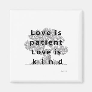 Aimant L'amour est patient, l'amour est gentil, look clas