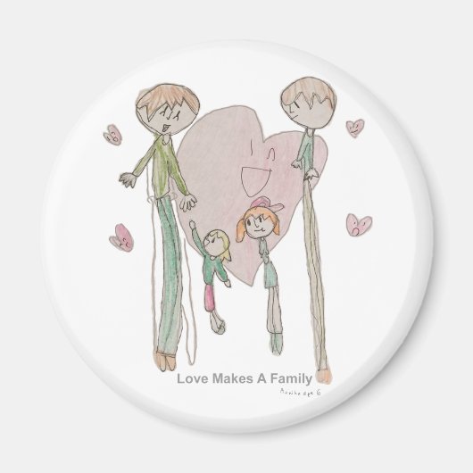 Aimant L'amour fait une famille par Annika—Magnets (Devant)