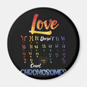 Aimant L'amour ne compte pas Chromosome World Down (Devant)