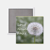 Aimant L'amour n'échoue jamais Dandelion1 Corinthiens 13 (Recto/Verso)