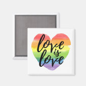 Aimant L'Amour | Rainbow Watercolor (Recto/Verso)