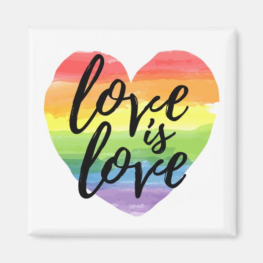 Aimant L'Amour | Rainbow Watercolor (Devant)