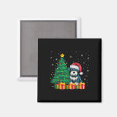 Aimant Lampe de Noël de Schnauzer Santa Hat (Recto/Verso)