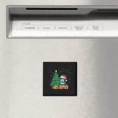 Aimant Lampe de Noël de Schnauzer Santa Hat (In Situ (Lave-vaisselle))