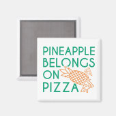 Aimant L'Ananas Appartient À La Pizza (Recto/Verso)