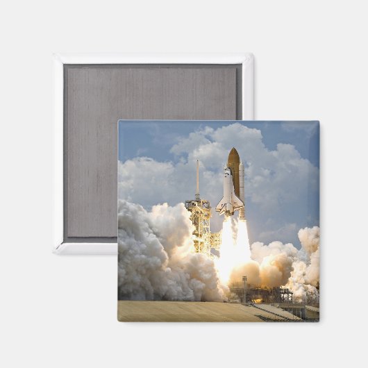 Aimant Lancement De Fusées, Navette Spatiale, (Recto/Verso)