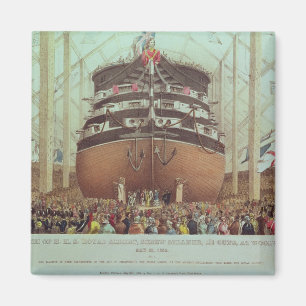 Aimant Lancement de H.M.S. Royal Albert, vapeur de vis