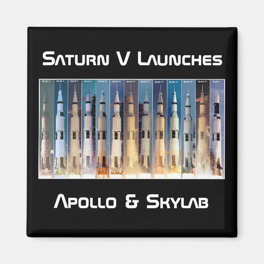 Aimant Lancement de la fusée Saturn V Moon (Devant)