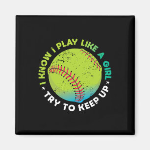 Aimant Lanceur drôle de softball rapide Cadeau de jeu de