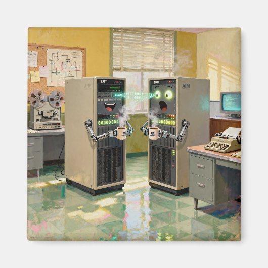 Aimant « Langage Machine » - Technologie humoristique (Devant)