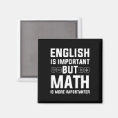 Aimant L'anglais est important mais les maths sont plus i (Recto/Verso)