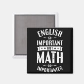 Aimant L'anglais est important mais les maths sont plus i (Recto/Verso)