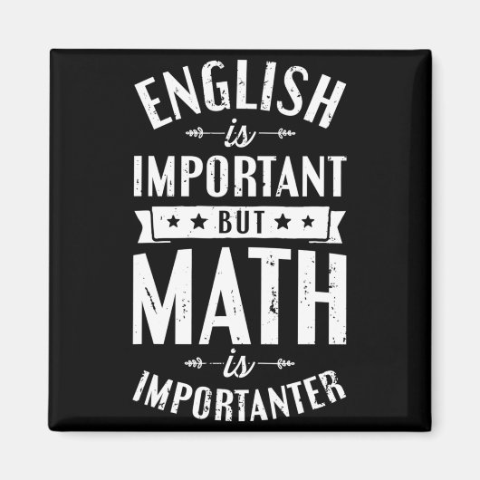 Aimant L'anglais est important mais les maths sont plus i (Devant)