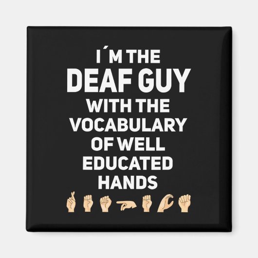 Aimant Langue des signes à la main ASL Savoir de la main (Devant)