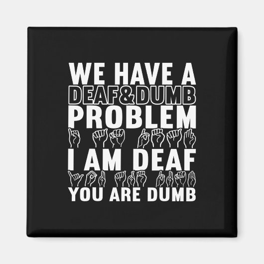 Aimant Langue des signes américaine Sensibilisation des s (Devant)