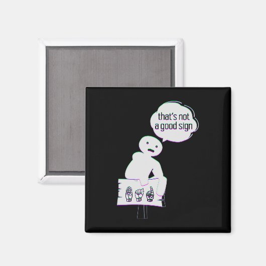 Aimant Langue des signes ASL Amérique de la main Talking  (Recto/Verso)