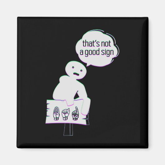 Aimant Langue des signes ASL Amérique de la main Talking  (Devant)