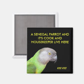 Aimant L'animal domestique perroquet du Sénégal (Recto/Verso)