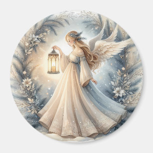 Aimant Lanterne ange céleste de l'hiver de la paix