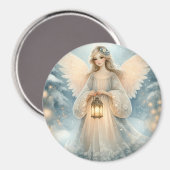 Aimant Lanterne céleste d'ange d'hiver de grâce (Recto/Verso)