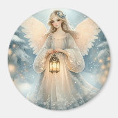 Aimant Lanterne céleste d'ange d'hiver de grâce (Devant)