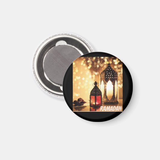 Aimant lanterne du Ramadan. (Recto/Verso)