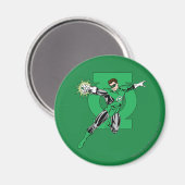 Aimant Lanterne verte avec Arrière - plan de logo (Recto/Verso)