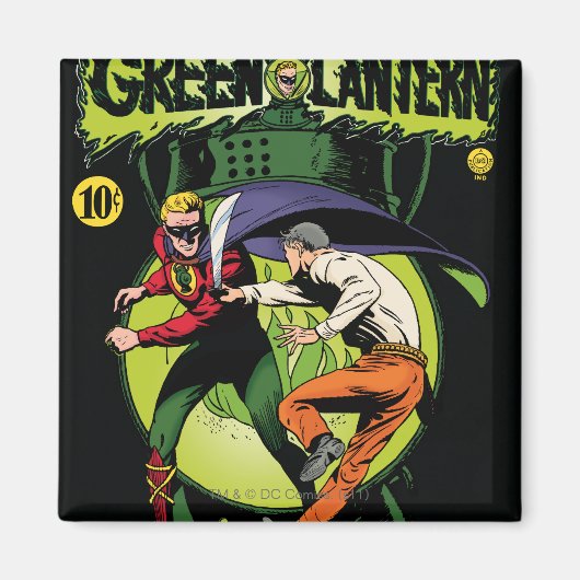 Aimant Lanterne verte avec cape en combat (Devant)