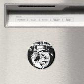 Aimant Lanterne verte avec cape en combat, noir et blanc (In Situ (Lave-vaisselle))