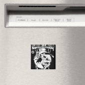 Aimant Lanterne verte avec cape en combat, noir et blanc (In Situ (Lave-vaisselle))