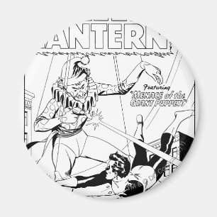 Aimant Lanterne verte contre le clown, noir et blanc