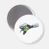 Aimant Lanterne Verte - Entièrement Rendu, Volant À Droit (Recto/Verso)