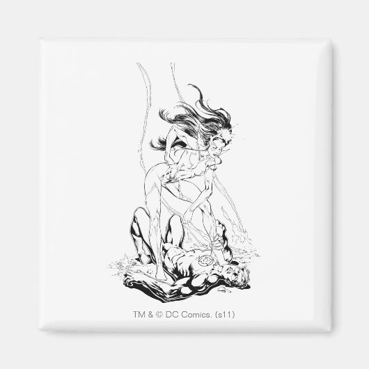 Aimant Lanterne verte et saphir étoile (Devant)