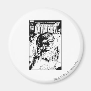 Aimant Lanterne verte - Nombreux anneaux, noir et blanc