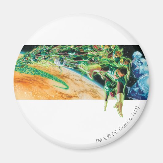 Aimant Lanternes vertes volant dans l'espace (Devant)