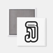 Aimant Lao / Laos Numéro Trois / 3 / ໓ (Sam) Laotien (Recto/Verso)