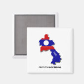 Aimant Laos Carré (Recto/Verso)