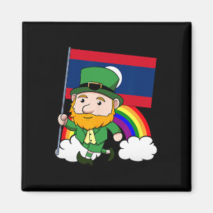 Aimant Laos Fier de Lao Drapeau Laotien St. Patrick Lepre