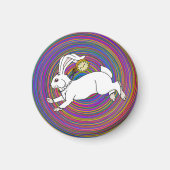 Aimant Lapin Blanc Chapelier Fou Graphiques Screwball (Devant)