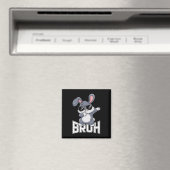 Aimant Lapin Dabbing de Pâques Bruh1 (In Situ (Lave-vaisselle))