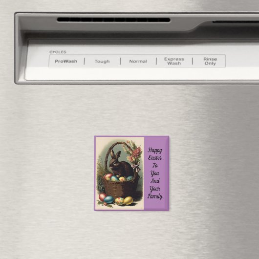 Aimant Lapin Dans Le Panier De Pâques (In Situ (Lave-vaisselle))