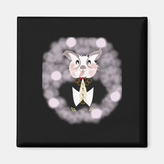 Aimant Lapin Dans Le Sticker Des Nuages (Devant)