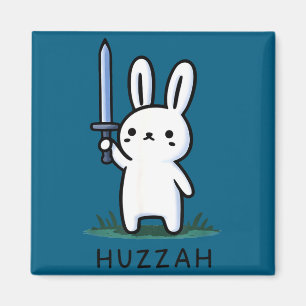 Aimant Lapin de hourra chevalier drôle épée mème citation