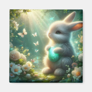 Aimant Lapin de la forêt enchantée de bois magique