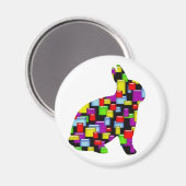 Aimant lapin de lapin de mosaïque (Recto/Verso)