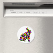 Aimant lapin de lapin de mosaïque (In Situ (Lave-vaisselle))